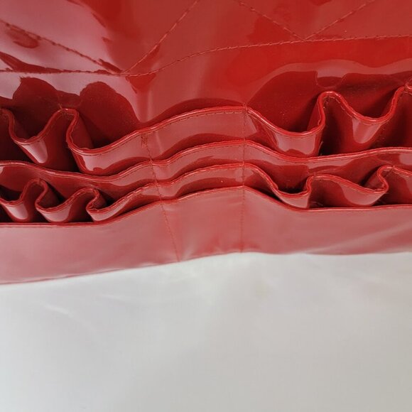 Red Patent Stylist Tool Belt Apron | Adjustable Waist | 10x15 - Picture 4 of 7